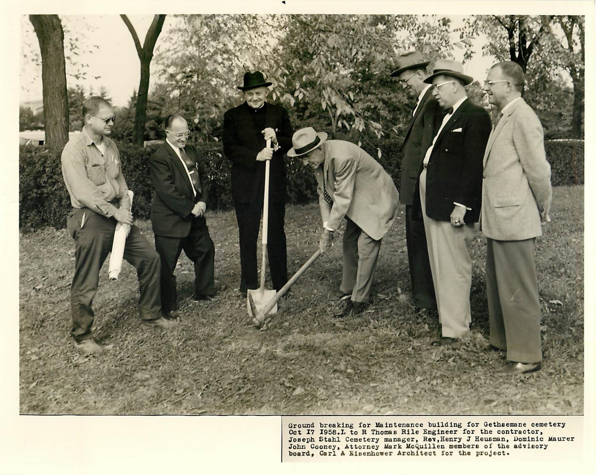 ground-breaking Black and white ground breaking photo from 1958